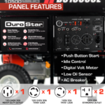 DuroMax / DuroStar DS13000E 10500W/13000W Electric Start Gas Generator New (Red Version of XP13000E)