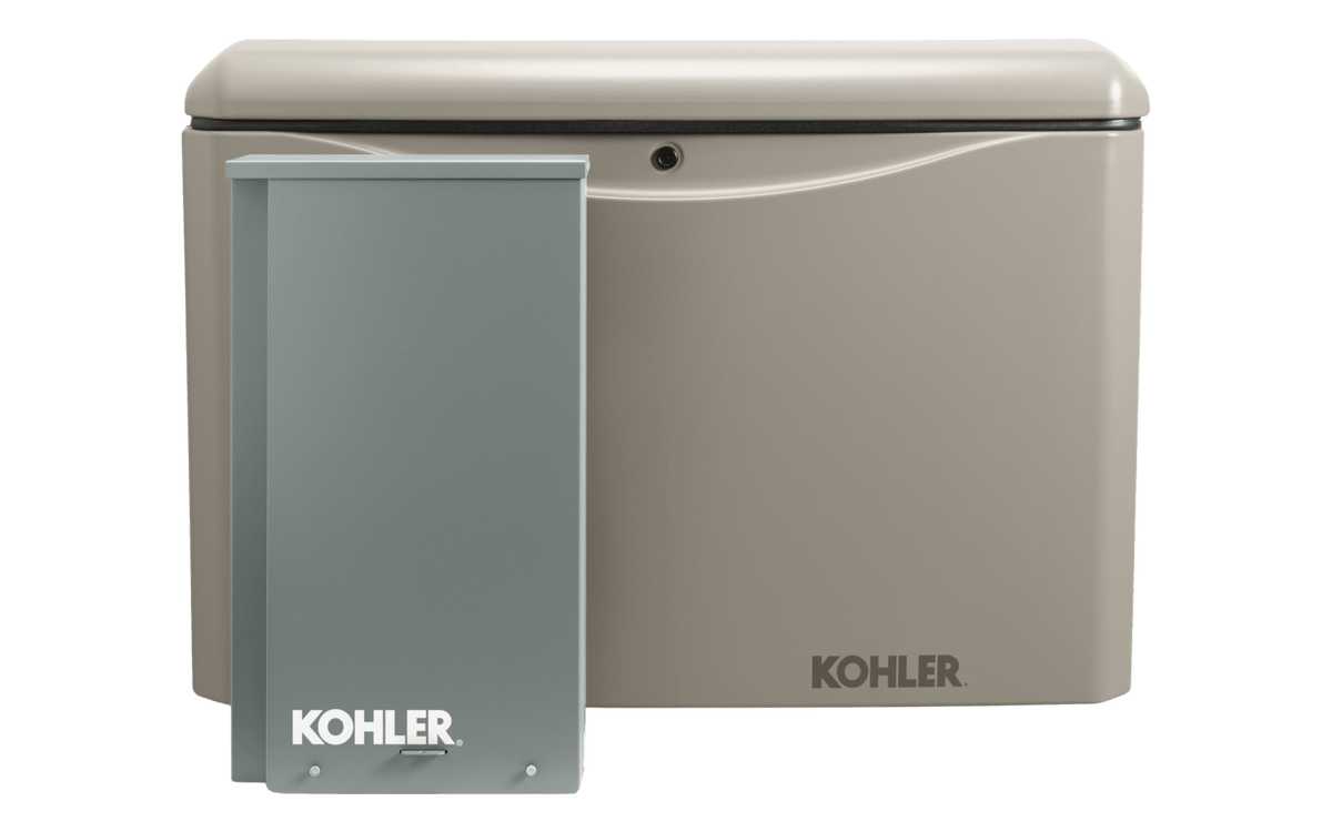 Kohler 20RCAL-200SELS 20KW Standby Generator Air Cooled with 200 Amp Automatic Transfer Switch and OnCue Plus Switch New