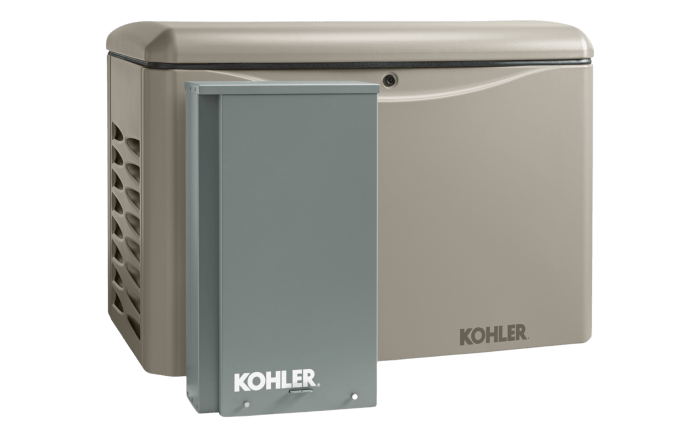 Kohler 20RCAL-200SELS 20KW Standby Generator Air Cooled with 200 Amp Automatic Transfer Switch and OnCue Plus Switch New