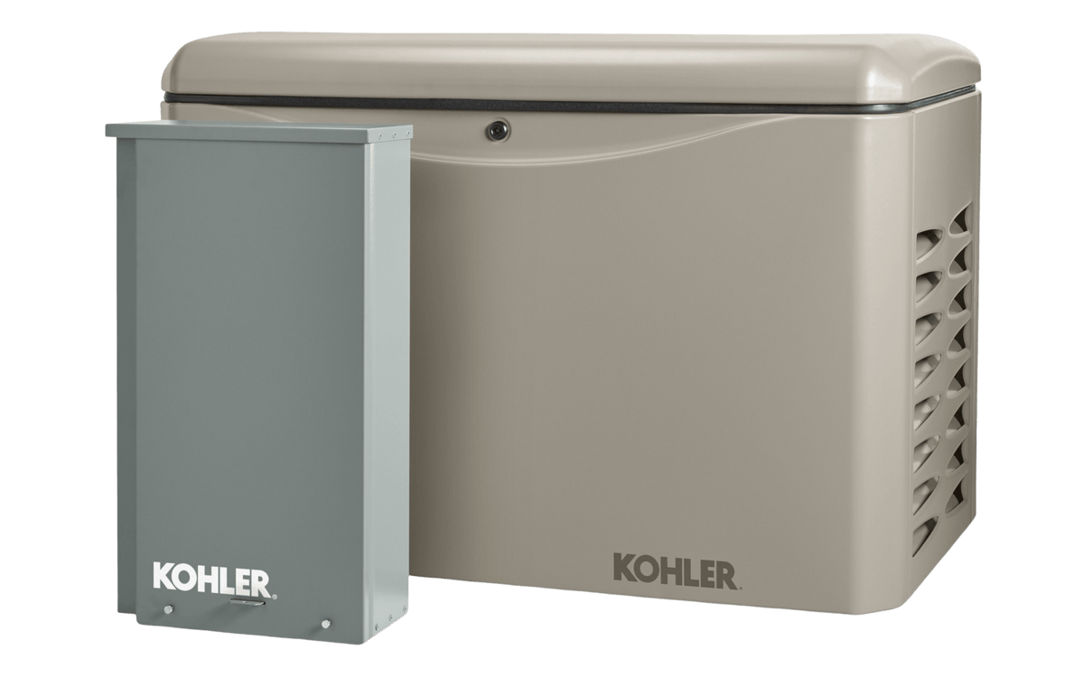 Kohler 20RCAL-200SELS 20KW Standby Generator Air Cooled with 200 Amp Automatic Transfer Switch and OnCue Plus Switch New