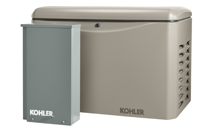 Kohler 20RCAL-200SELS 20KW Standby Generator Air Cooled with 200 Amp Automatic Transfer Switch and OnCue Plus Switch New