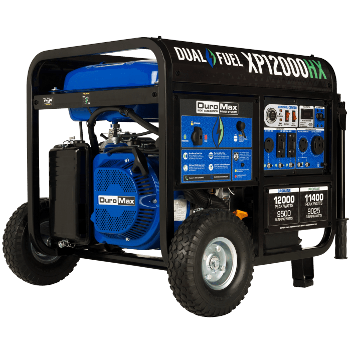 DuroMax XP12000HX 9500W/12000W Dual Fuel CO Alert Electric Start Generator New
